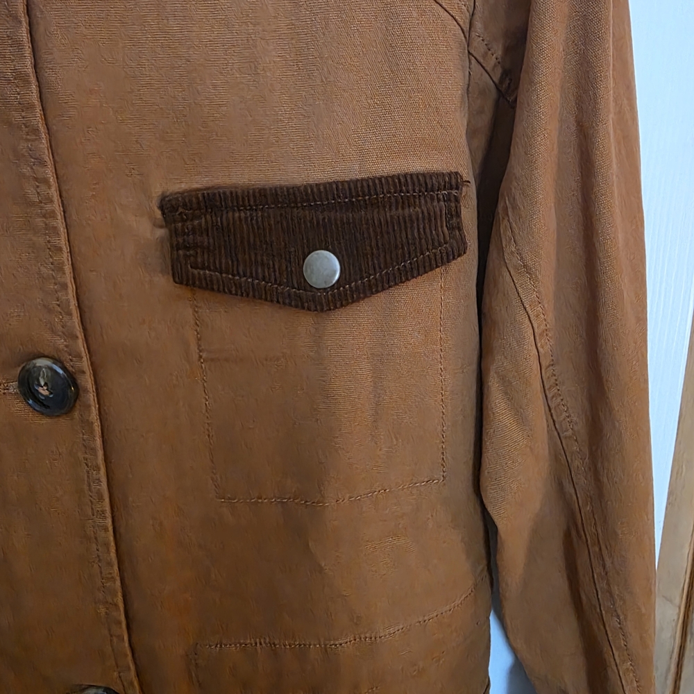 Womans Joan Rivers Button Down Utility Jacket With Coduroy On The Collar  NWT - Picture 5 of 10